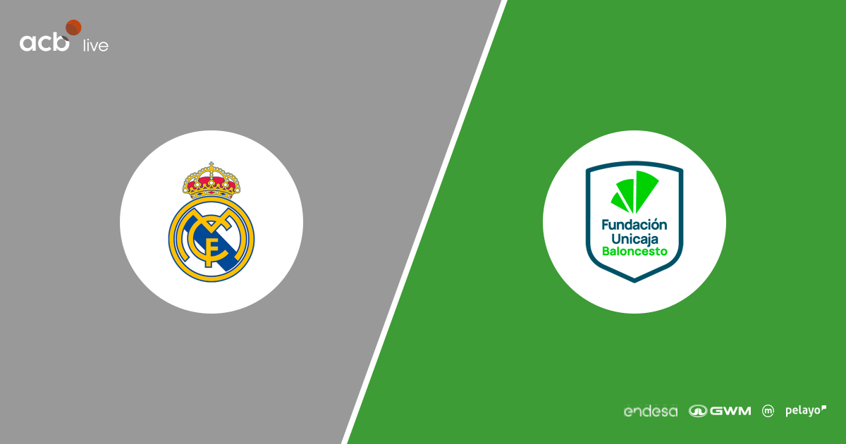 Real Madrid vs Unicaja 27 sept 2026 | ACB Live Estadísticas del Partido | ACB.com – ACB